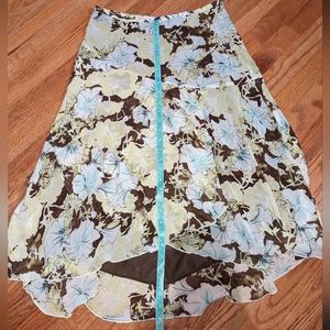 Y2K Vintage tropical floral Midi Skirt